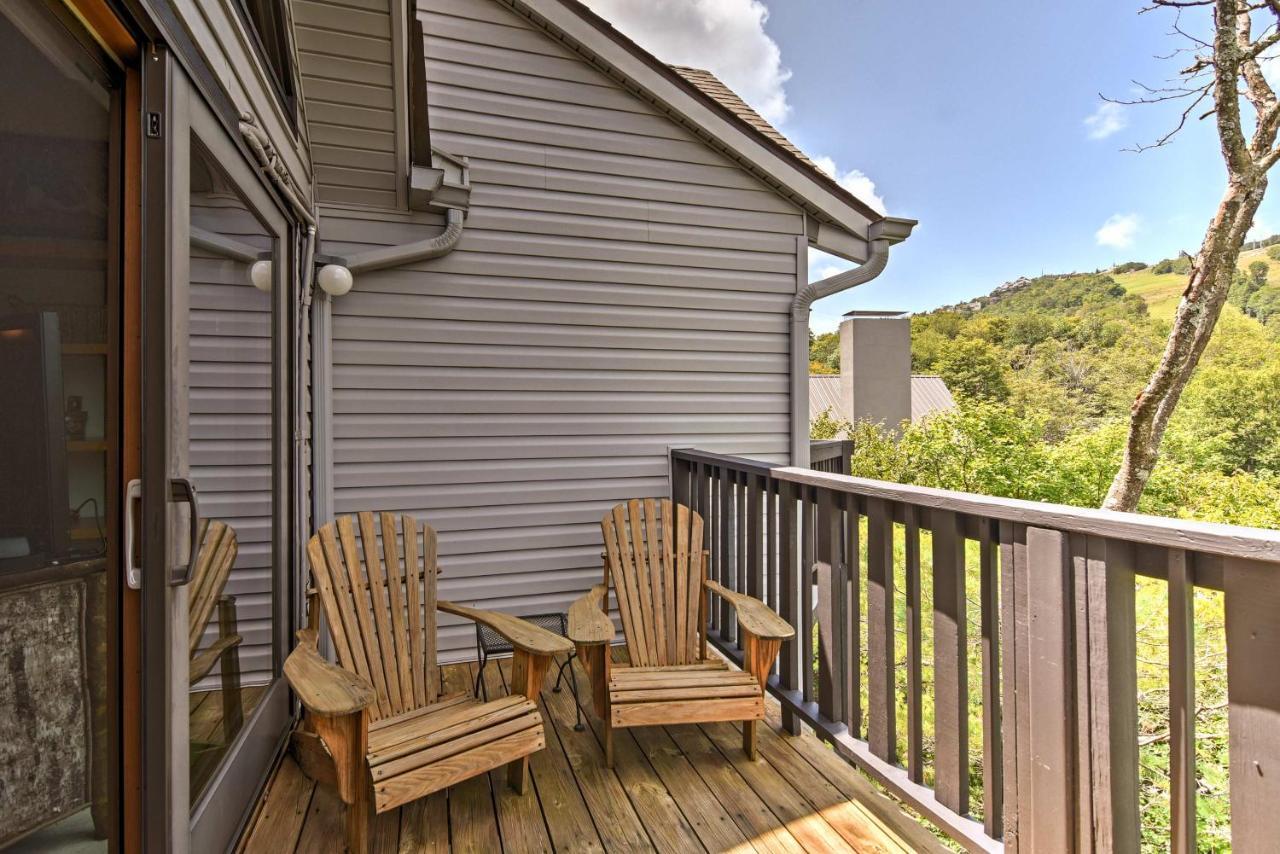 Beech Mountain Condo With Balcony, Walk To Resort! Exterior photo